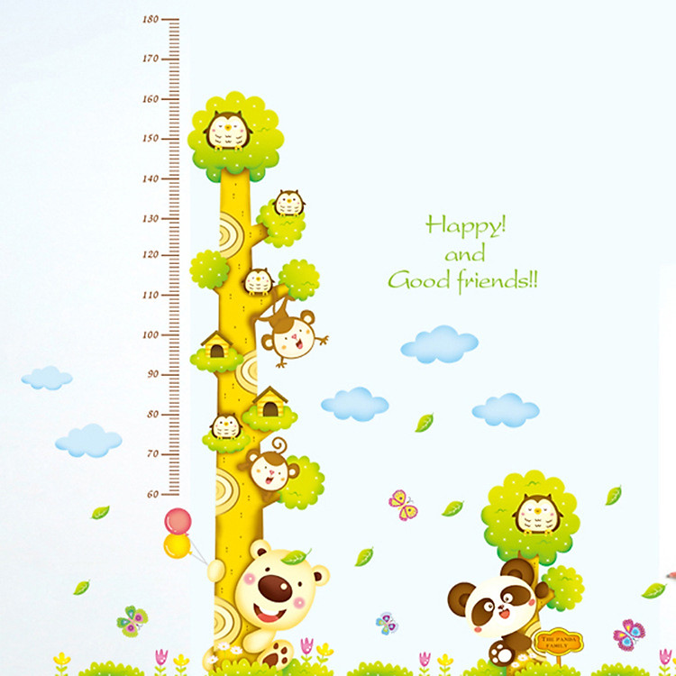 Decal Thước Đo Gấu Lala Shop DC393 - Size Lớn (170 x 180 cm)