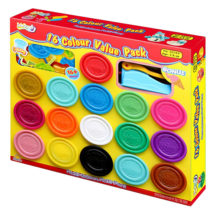 Đồ Chơi Bột Nặn Doh-Dough Bộ 16 Hộp Màu 50169