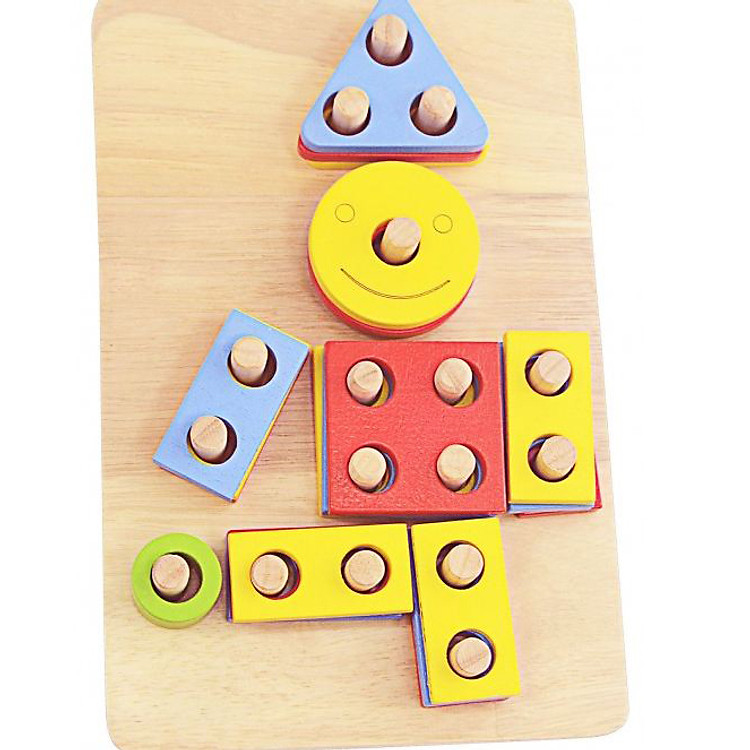 Đồ Chơi Gỗ Tottosi Lắp Ráp Hình Học 12 502012