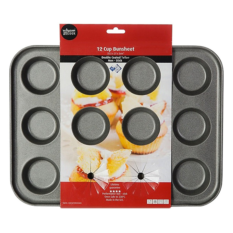 Khay Nướng Bánh 12 Lỗ Wham 50225 (35.5 x 27 x 3 cm)