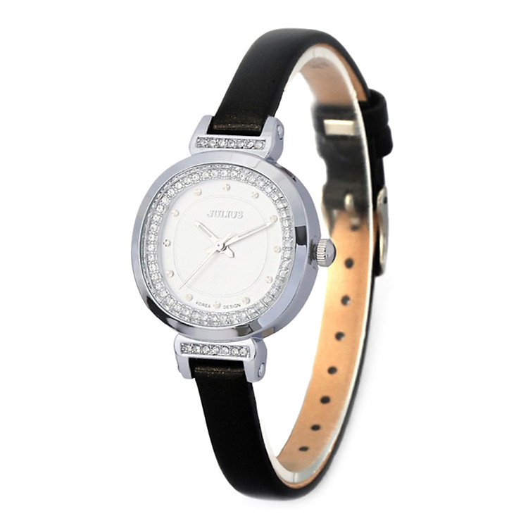 Đồng Hồ Nữ Dây Da Julius JA-843 - Đen