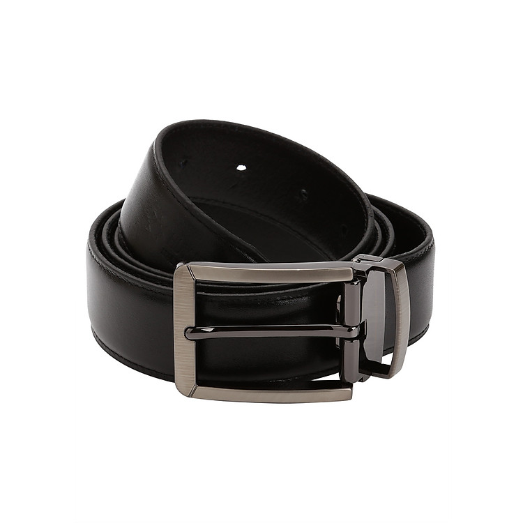 Dây Nịt Nam Huy Hoàng Viền Chỉ HH4129 - Đen