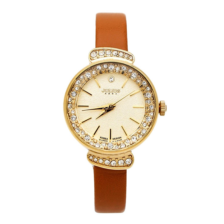 Đồng Hồ Nữ Dây Da Julius JA-866A- Nâu