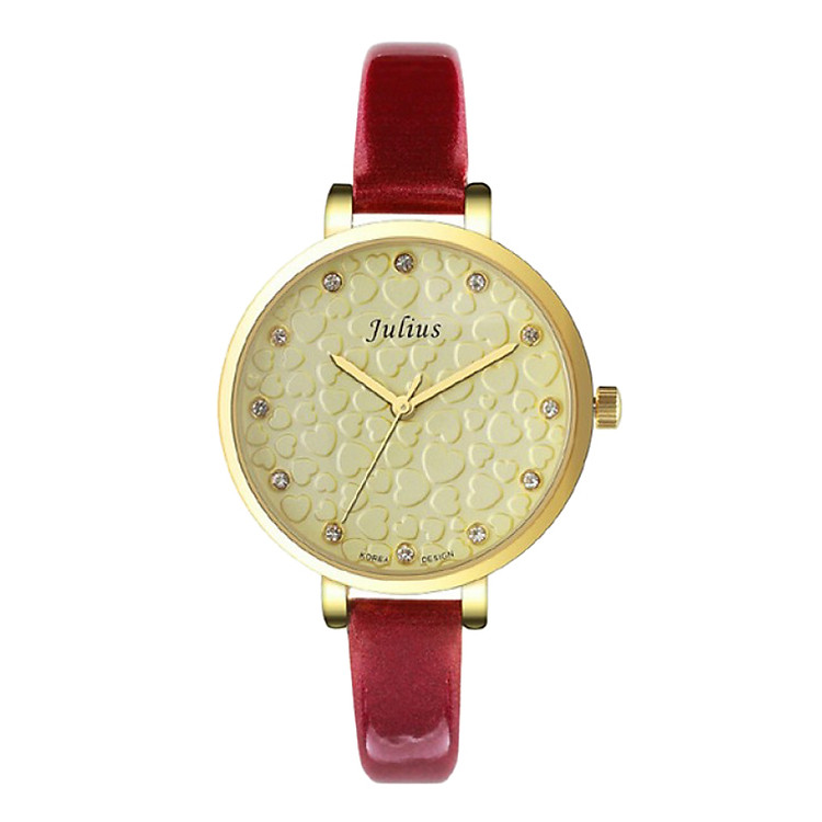 Đồng Hồ Nữ Dây Da Julius JA-810 - Đỏ