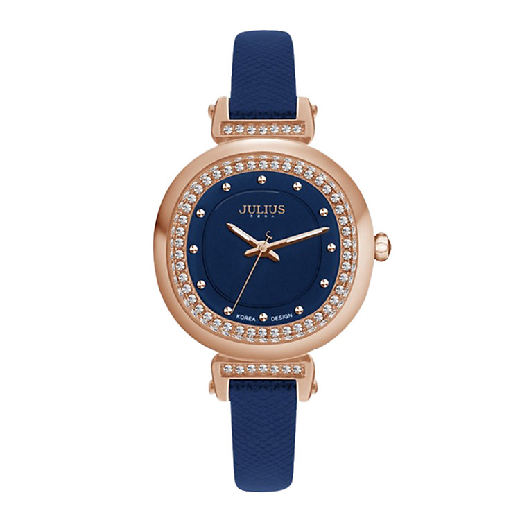 Đồng Hồ Nữ Dây Da Julius JA-843 - Xanh Đen
