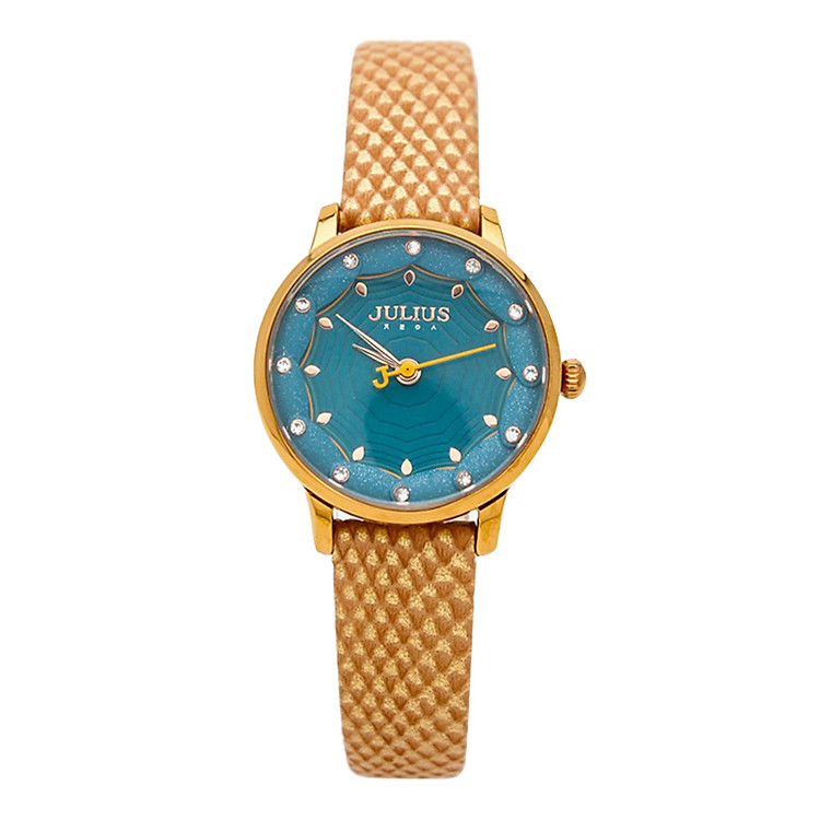 Đồng Hồ Nữ Dây Da Julius JA-858- Vàng