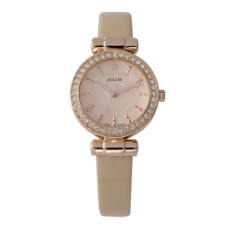 Đồng Hồ Nữ Dây Da Julius JA-778 - Vàng