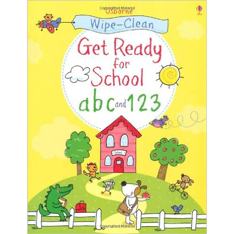 Sách Usborne Get Ready for School abc and 123