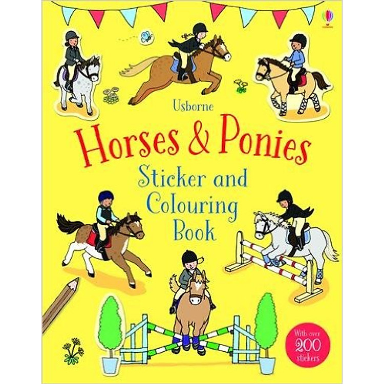 Sách tô màu Horses and Ponies Sticker And Colouring Book