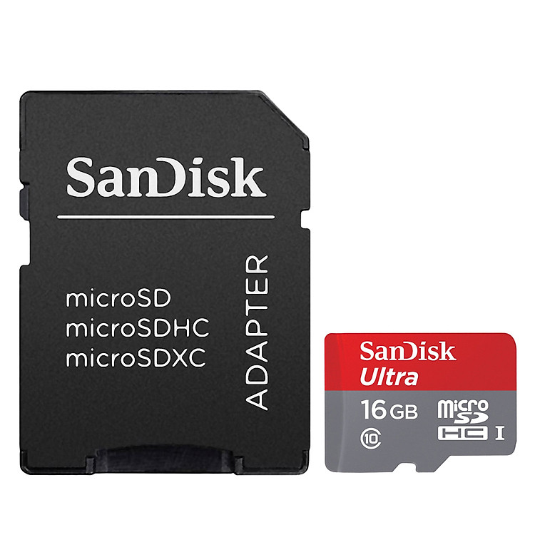 Thẻ Nhớ microSDHC SanDisk Ultra 16GB UHS-I - 80MB/s - Hàng Chính Hãng