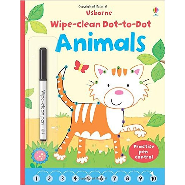 Sách Usborne Dot-to-Dot Animals