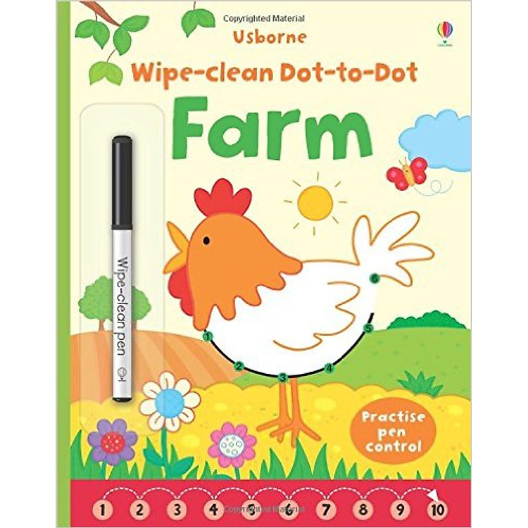 Sách Usborne Dot-to-Dot Farm