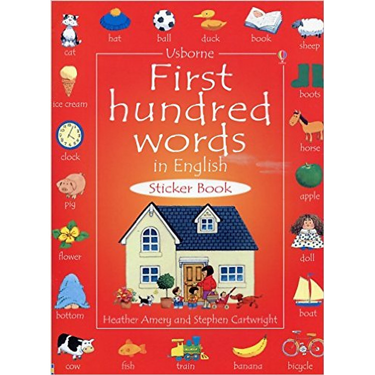 Sách Usborne First hundred words in English Sticker book