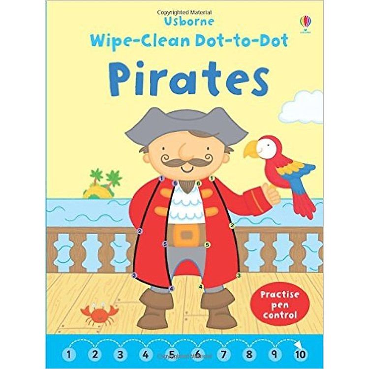 Sách Usborne Dot-to-Dot Pirates