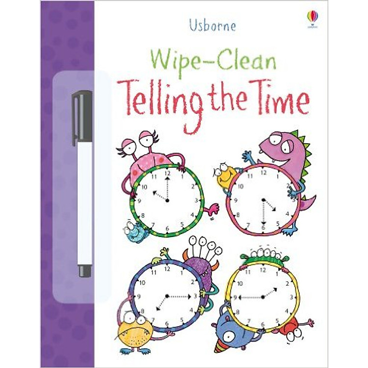 Sách tẩy xóa tiếng Anh - Usborne Telling the Time