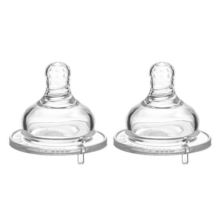 Bộ 2 Núm Ty Siêu Mềm Cổ Rộng Kuku