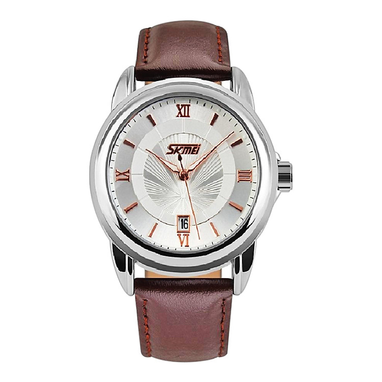 Đồng Hồ Nam Dây Da SKMEI 9089 - Nâu