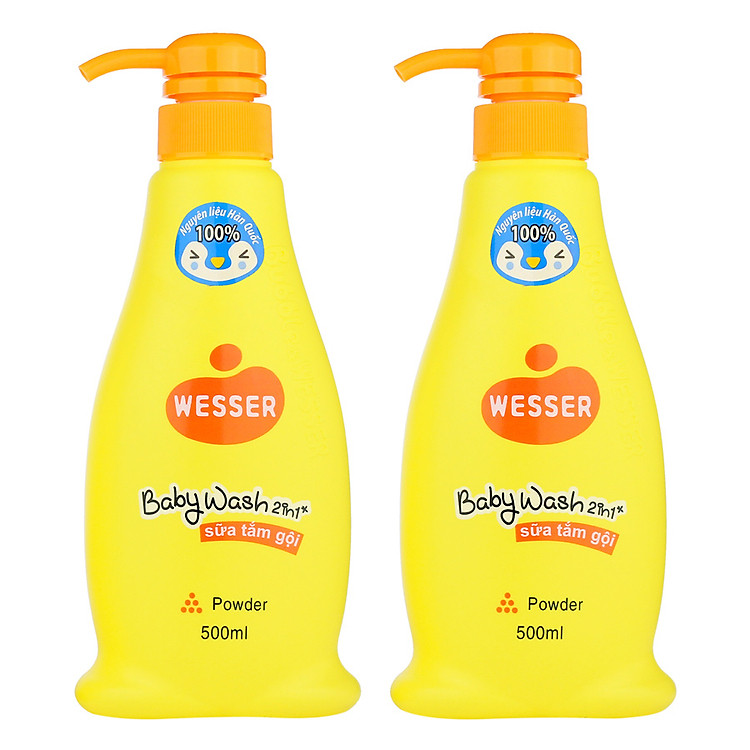 Bộ 2 Chai Sữa Tắm Gội Wesser Chính hãng Tiết kiệm - Hình ảnh 2