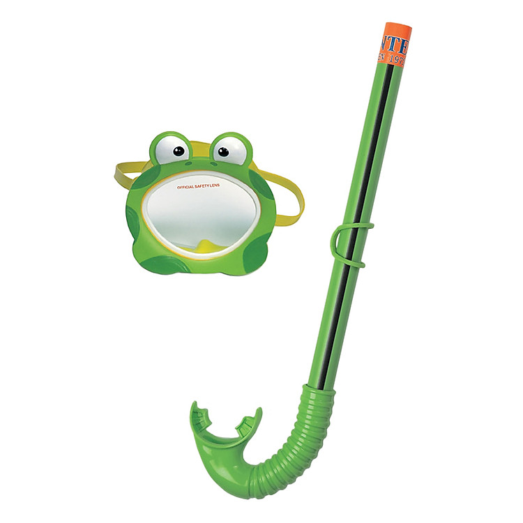 Bộ Kính Bơi Và Ống Thở Intex Cho Bé Từ 3-10 Tuổi Hình Ếch 55940