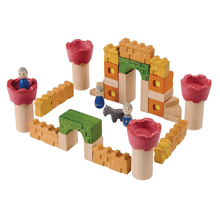 Đồ Chơi Gỗ Xếp Hình Plan Toys Lâu Đài Kị Sĩ Pl5651