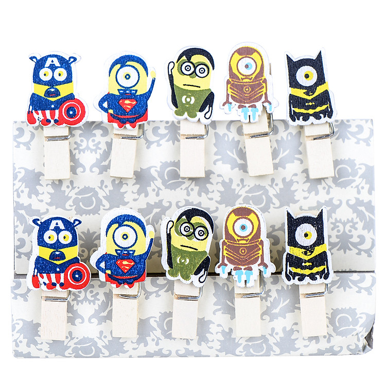 Bộ Kẹp Ảnh Gỗ - Minion