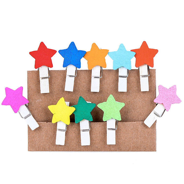 Bộ Kẹp Ảnh Gỗ - Star