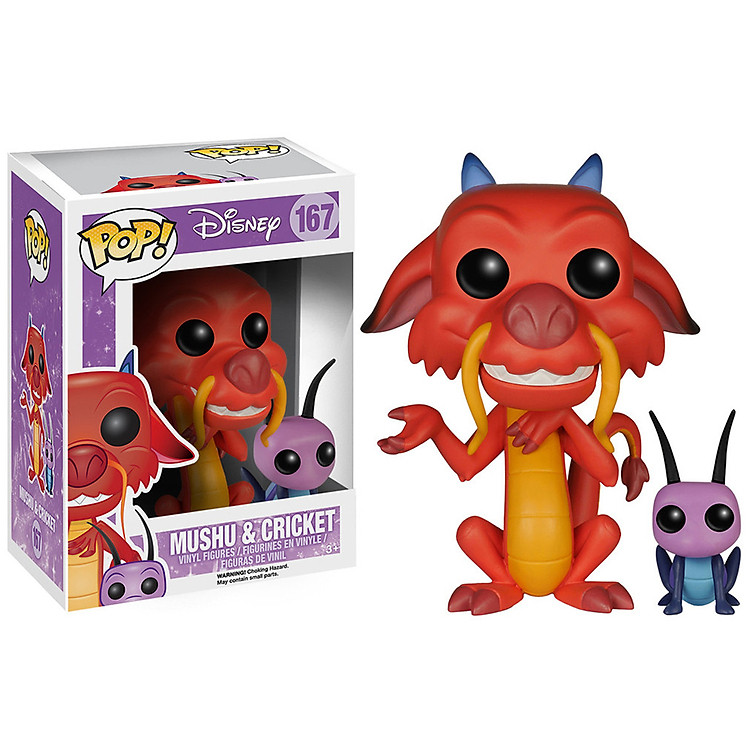 Mô Hình Funko Pop Phim Hoạt Hình Mulan - Rồng Mushu & Dế 5898
