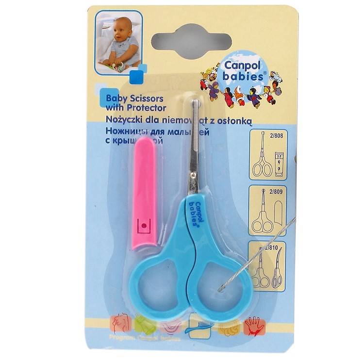 Kéo Nhựa Canpol Babies Có Nắp Đậy 2/809