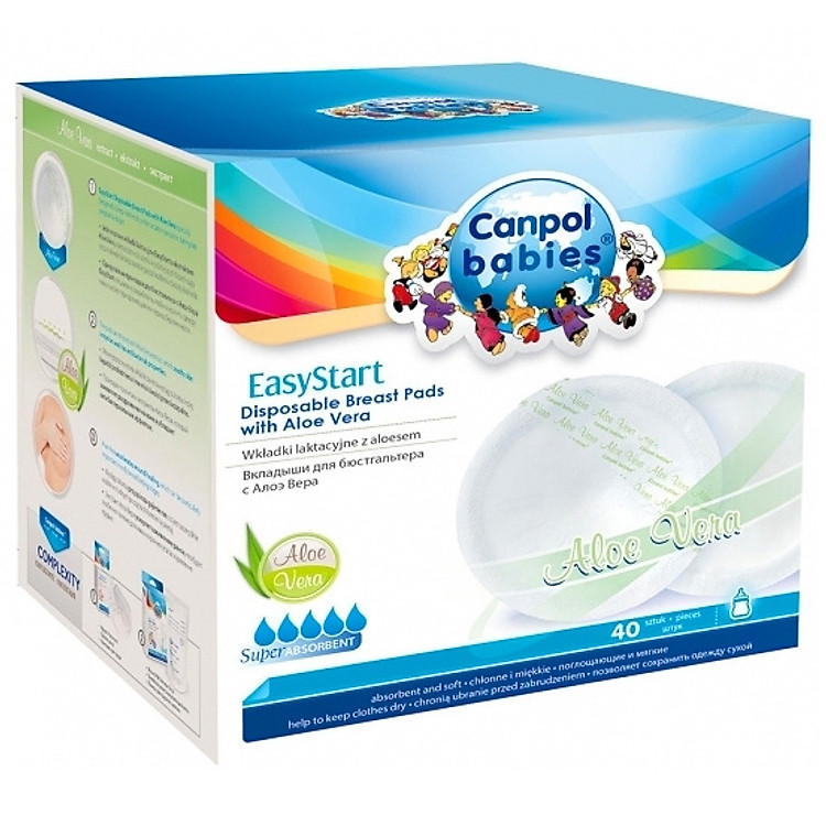 Miếng Lót Thấm Sữa Thành Phần Lô Hội Canpol EasyStart 40c - 19/608