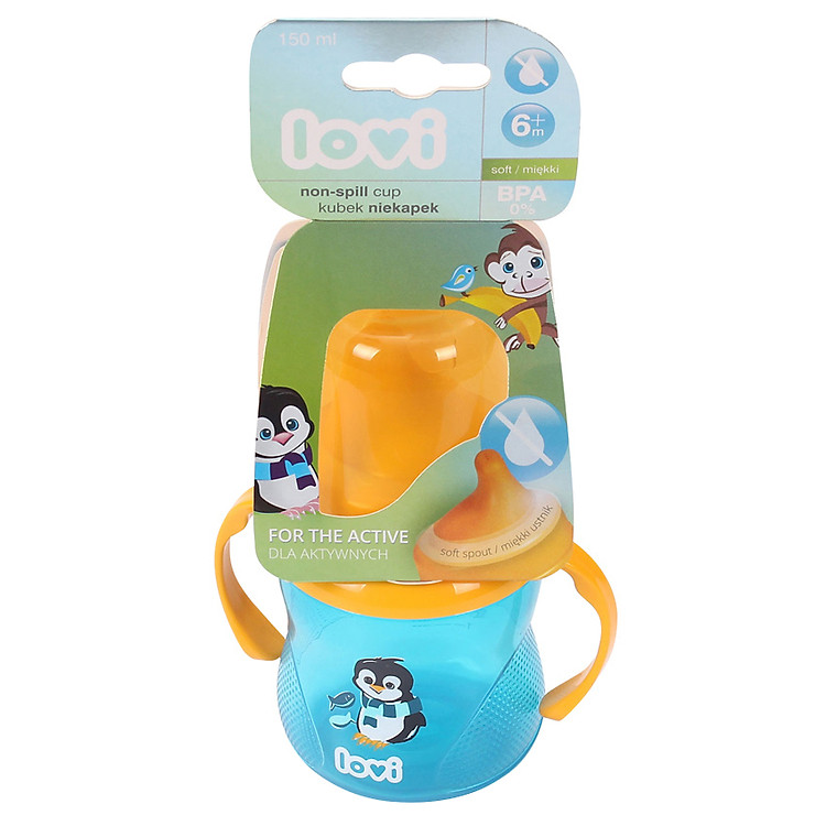Cốc Chống Tràn Hot & Cold Lovi 35/321 - Màu Xanh (150ml)