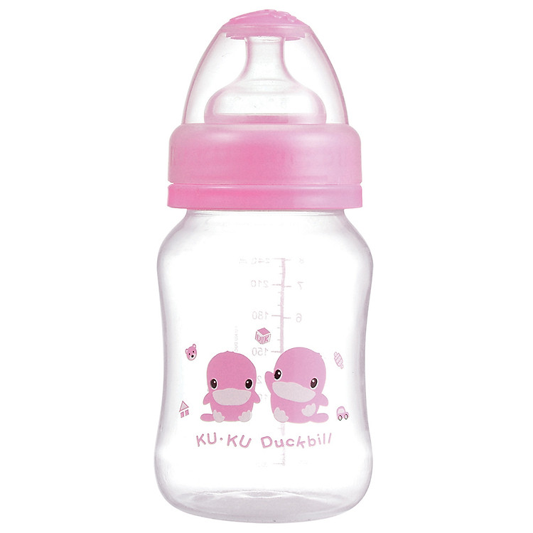 Bình Sữa Nhựa PP Cổ Rộng Kuku KU5913 - 230ml
