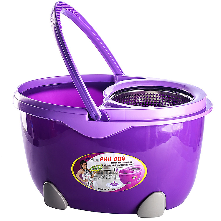 Cây Lau Nhà PQ 360º-PQ_04 - Kèm 2 Bông Lau- Tím