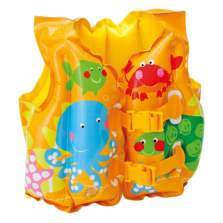 Áo Phao Intex Hình Cá Biển 59661 (41 x 30 cm) - Vàng