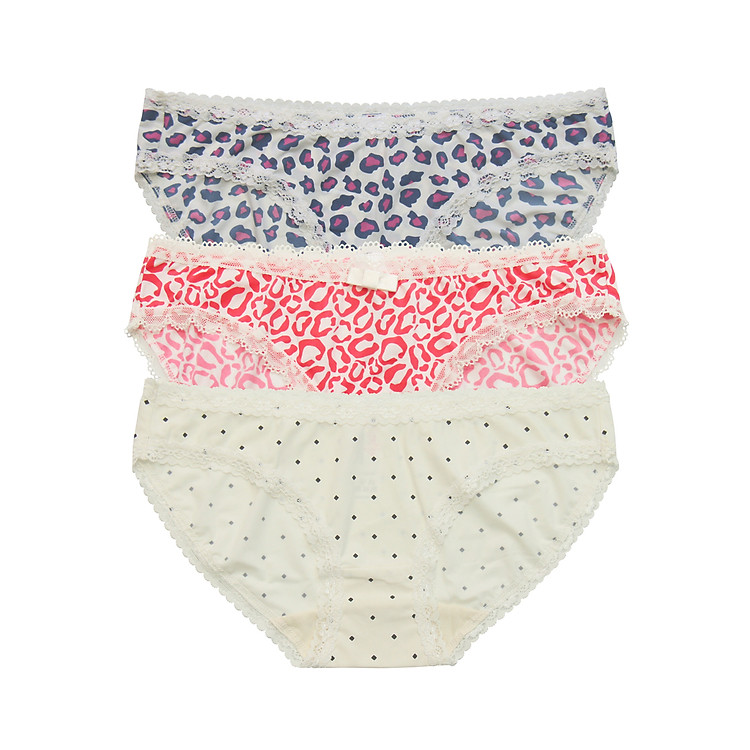Combo 3 Quần Lót Nữ Thun Lạnh Họa Tiết Miley Lingerie FMP-0200