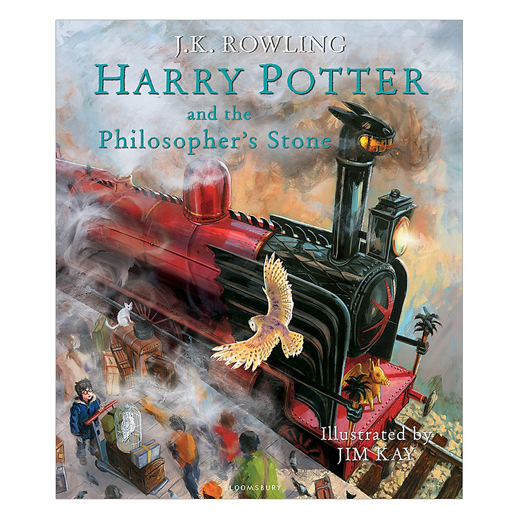 Sách Harry Potter Part 1: Harry Potter And The Philosopher's Stone (Hardback) Illustrated Edition (Harry Potter và Hòn đá Phù Thủy) (English Book)