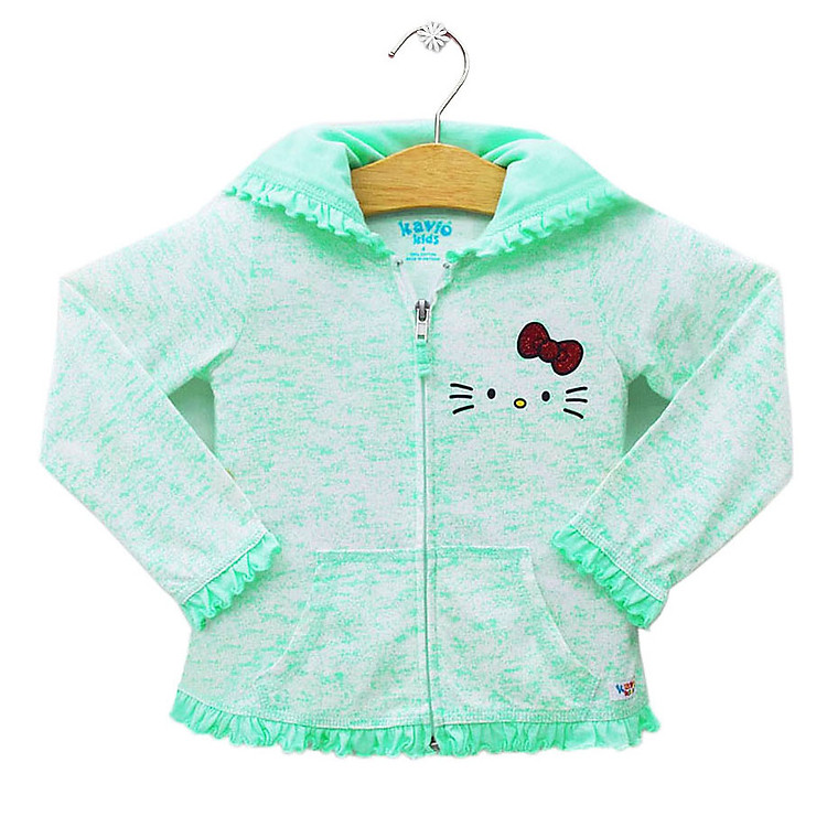Áo Khoác Hello Kitty Bé Gái Kavio Kids GS21-N1 - Xanh Lá