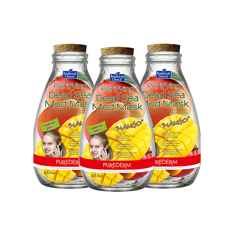 Lô 3 Mặt Nạ Bùn Xoài PUREDERM 15ml