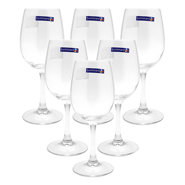Bộ 6 Ly Rượu Vang Trắng Thủy Tinh Luminarc Raindrop H5701 250ml