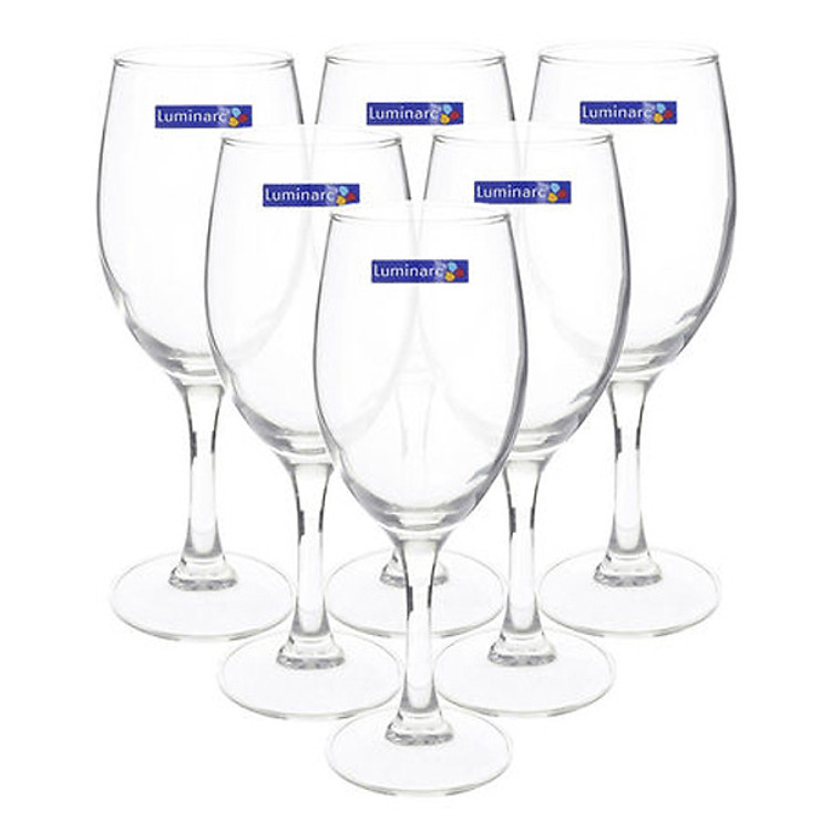 Bộ 6 Ly Rượu Vang Thủy Tinh Luminarc Multi-Raindrop H5703 350ml