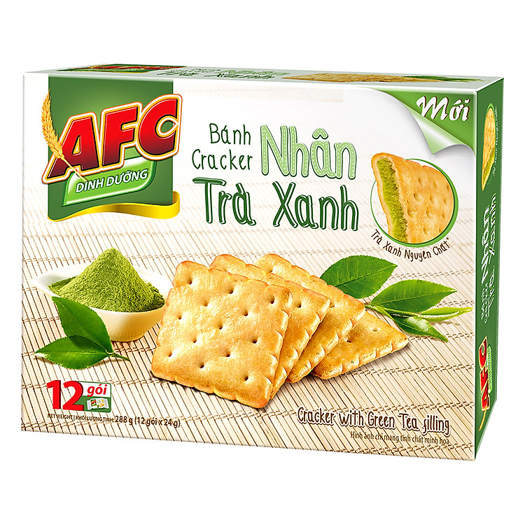 Bánh Kinh Đô AFC Cracker Nhân Trà Xanh 4051177 (288g)
