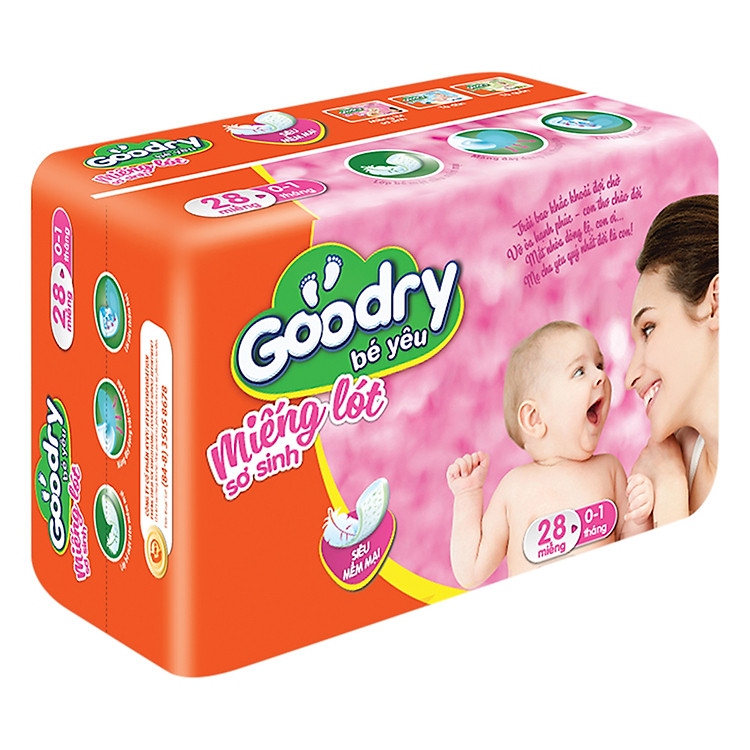 Miếng Lót Sơ Sinh Goodry (28 Miếng)