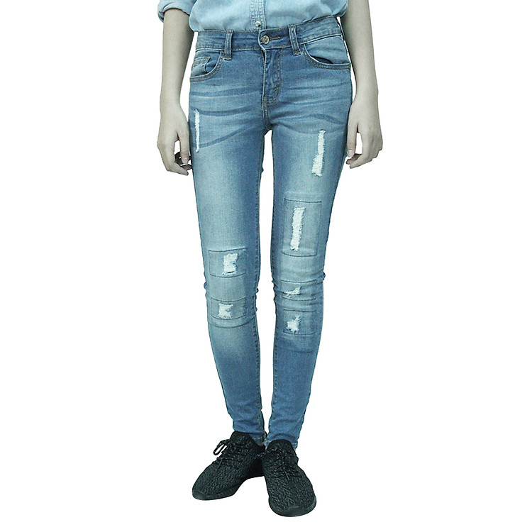 Quần Jeans Skinny Nữ ALE JEANS 60902SK - Xanh Nhạt