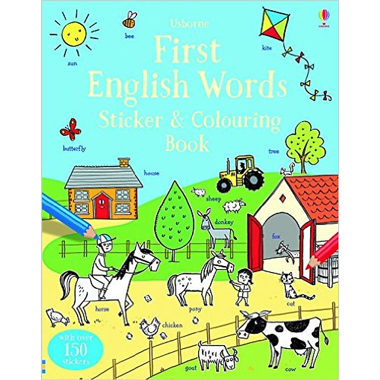 Sách tô màu First English Words Sticker And Colouring Book