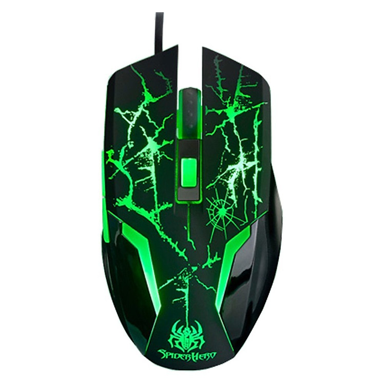 Chuột Chơi Game Có Dây A-Jazz Spider Hero 2400DPI RGB 6 Phím - Hàng Chính Hãng
