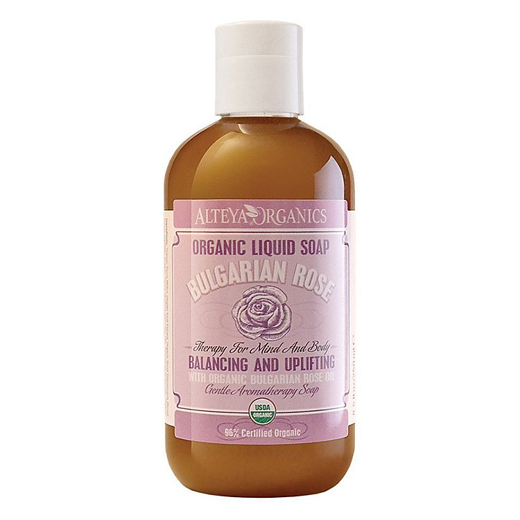 Xà Phòng Tắm Gội Hữu Cơ Hương Hoa Hồng Organic Liquid Soap Bulgarian Rose Alteya Organics ORLS01 (250ml)