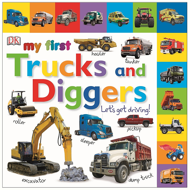 Sách My First Trucks And Diggers Let's Get Driving!