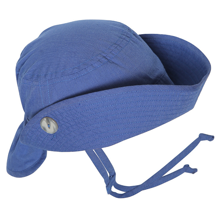 Nón Trẻ Em Hai Nút Đáp Sau Ninh Khương 64 - Xanh Đậm