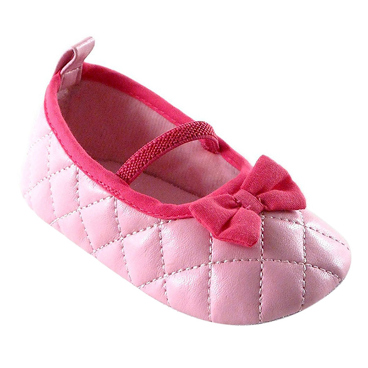 Giày Búp Bê Bé Gái Luvable Friends 11172 Đính Nơ Mary Jane – Hồng