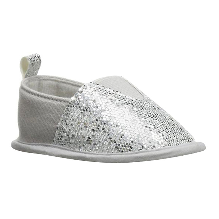 Giày Bít Mũi Bé Gái Luvable Friends 11349 Sparkly – Xám