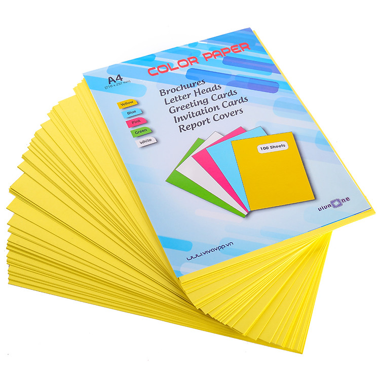 Giấy Bìa Thái A4 Định Lượng 180 Màu Vàng (10 Tờ)